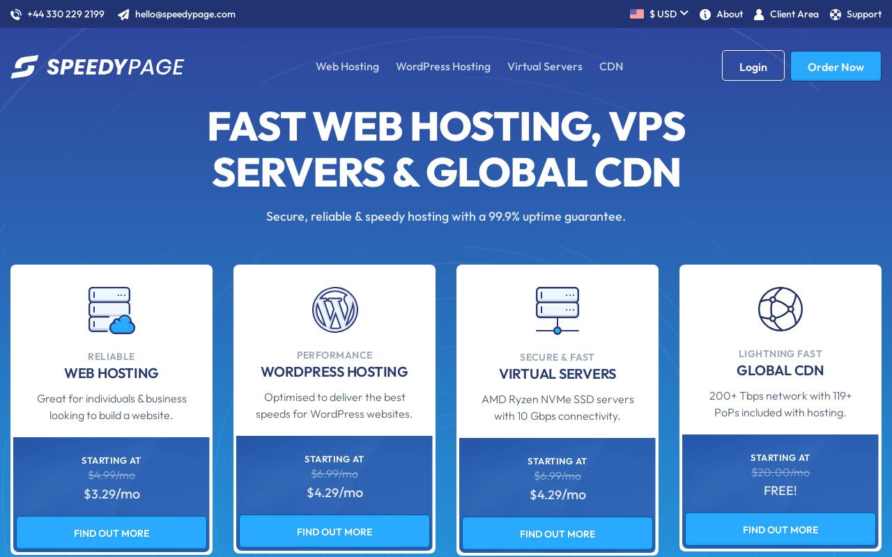 SpeedyPage 官网截图